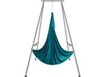 Vevor Amaca Da Yoga Aerea Con Telaio Da Yoga 6 X 2,6 M, Altalena Da Yoga Verde Volante, Altalena Da Yoga Con Amaca Da 250 Kg Max. Capacità Di Carico, Inclusi Calzini Da Yoga E Cuscinetti Per I Piedi, Esercizi Antigravitazionali