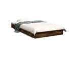 Vidaxl Struttura Letto Senza Materasso In Rovere Fumé 100X200 Cm Materiale A Base Di Legno