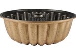 Serenk Fun Cooking Arya Tortiera Con Rivestimento In Granito E Corpo In Alluminio, Ideale Per Torte A Forma Di Pagnotta, Colore Oro, 9,8X3,5 Pollici, TüRkiye