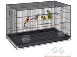 Voliera Per Uccelli - 76X46X45Cm - Gabbia Per Uccelli Acciaio Al Carbonio Q195 - Casa Per Uccelli Per 2-3 Uccelli Di Medie E Grandi Dimensioni - Voliera Con Porta Di Sicurezza - Casa Per Uccelli - Allevatore Di Uccelli