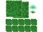 Pianta Artificiale Da Parete 24 Pezzi 10 X 10 Pollici - Siepe Verde Artificiale - Pannello Di Bosso Artificiale Pe - Piante Artificiali 25 X 25 Cm - Decorazione Da Parete Con Siepe Privacy