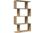 Vidaxl Libreria Divisoria 4 Ripiani Rovere Artigianale 70X24X129 Cm