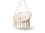 Omna | Sedia Sospesa Boho - 120 Cm - Beige - Confortevole Ed Elegante Per Interni Ed Esterni