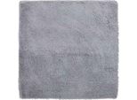Vidaxl Tappeto Shaggy A Pelo Alto Navarra Grigio Chiaro 160X160 Cm Poliestere