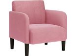 Vidaxl Poltrona Con Braccioli Rosa 54 Cm In Velluto