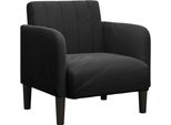 Vidaxl Poltrona Con Braccioli Nera 54 Cm In Velluto