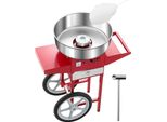 Macchina Per Zucchero Filato Professionale 1000W Con Carrello - Macchina Per Zucchero Filato Rossa Per Uso Commerciale