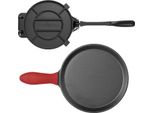 Succebuy Pressa Per Tortilla Per Taco E Chapati, Pressa Per Pasta Con Manico, 20 Cm, Ferro Grigio