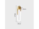 Applique Minimalista, Design A U, Efficienza Energetica, Rame 45, Luce Calda
