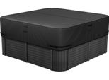 Coperchio Per Vasche Idromassaggio Impermeabile Nero 2030X2030X508Mm - Coperchio Antipolvere Per Vasche Idromassaggio - Coperchio Resistente Alle Intemperie Per Vasche Idromassaggio Da Esterno