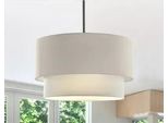 Lampada A Sospensione, Design Moderno, Installazione A Cavo, Bianco, Diametro 40 Cm, Luce Calda