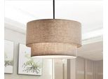 Lampada A Sospensione, Design Moderno, Installazione A Cavo, Beige, Diametro 50 Cm, Luce Calda