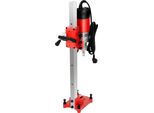 Carotatrice Per Calcestruzzo - Supporto Per Trapano - 2300 W - Ø Fino A 165 Mm - Motore Senza Spazzole - Corsa 60 Cm - Tubo Dell'acqua 3,5 M - Spina Ue - Rosso