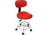 Sedia A Sella - Sgabello Ergonomico Girevole - Regolabile In Altezza - Girevole A 360° - Design Robusto - Facile Montaggio - Per La Casa, L'ufficio E Il Salone - Rosso