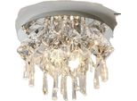 Lampada Da Soffitto, Materiale In Cristallo, Design Moderno, Dimmerazione A Tre Colori, Dia28Cm H20Cm