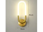 Applique Minimalista, Design A U, Efficienza Energetica, Rame 45U, Luce Neutra