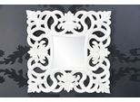 Specchio Da Parete Barocco Bianco Antico, Altezza 76 Cm, Larghezza 76 Cm, Nobile E Magnifico