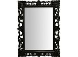 Casa Padrino Specchio Da Parete Barocco Laccato Piano Nero, Altezza 117 Cm, Larghezza 87 Cm - Nobile E Magnifico