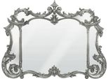 Casa Padrino Specchio Barocco Argento Antico 129 X H. 99 Cm - Magnifico Specchio Da Parete In Stile Barocco - Specchio Per Armadio In Stile Antico - Interni Barocchi - Mobili Barocchi Fatti A Mano