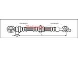 Tubo Freno 411Mm Metzger Per Nissan Primera (P11)