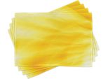 Abakuhaus Tovagliette Gialle, Motivo Astratto Con Diversi Raggi Di Sole Estivi E Ombre Di Vario Tipo, 30 X 45 Cm, Giallo