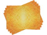 Tovagliette Abakuhaus Gialle, Motivo Antico Con Decorazioni Floreali In Stile Vintage, 30 X 45 Cm, Calendula