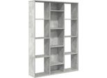 Divisorio/Libreria Grigio Cemento 100X24X140 Cm Materiale A Base Di Legno