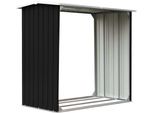 Vidaxl Deposito Per Legna Da Ardere Acciaio Zincato 172X91X154 Cm Antracite