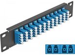 Delock 10" Lwl Patchpanel 12 Port Lc Quad Blau 1 He Schwarz"