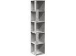 Vidaxl Scaffale Angolare In Cemento Grigio 33X33X164,5 Cm Materiale A Base Di Legno