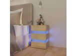 Vidaxl Comodino Led Rovere Sonoma 45X35X67 Cm Materiale In Legno