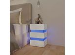 Vidaxl Comodino Led Bianco 45X35X67 Cm Materiale A Base Di Legno
