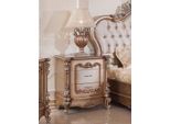 Casa Padrino Comodino Barocco Rame/Argento - Sontuoso Comodino Barocco Con 3 Cassetti - Mobili Da Camera In Stile Barocco - Mobili Barocchi - Arredamento Barocco