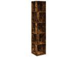 Vidaxl Scaffale Ad Angolo In Rovere Fumé 33X33X164,5 Cm Materiale A Base Di Legno