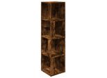 Vidaxl Scaffale Angolare In Rovere Fumé 33X33X132 Cm Materiale A Base Di Legno