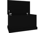 Cassapanca Nera 70X40X38 Cm Materiale A Base Di Legno