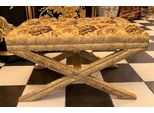 Casa Padrino Sgabello Barocco Oro - Sgabello Fatto A Mano In Stile Antico Con Elegante Motivo - Sgabello A Croce In Stile Barocco - Mobili Da Salotto In Stile Barocco - Mobili Barocchi - Nobile & Magnifico