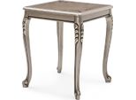 Casa Padrino Tavolino Barocco Argento - Tavolino Quadrato In Legno Massiccio In Stile Barocco - Mobili Da Salotto In Stile Barocco - Mobili Barocchi - Nobile E Magnifico
