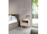 Set Di 2 Comodini Forest 54X38X54Cm Beige A Spina Di Pesce Skandi