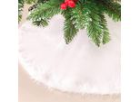 Jopassy Albero Di Natale Coperta Albero Di Natale Coperta Finta Pelliccia Bianca Gonna Rotonda Tappeto Feltro Per Neve Albero Di Natale Decorazione Albero Di Natale, 122Cm