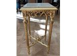Casa Padrino Tavolino Barocco Oro/Grigio - Tavolino Quadrato In Stile Antico Con Piano In Marmo - Mobili Da Soggiorno In Stile Barocco - Mobili In Stile Antico - Mobili Barocchi