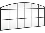 Vidaxl Specchio Da Parete Nero 100X50 Cm Ferro Curvo