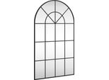 Vidaxl Specchio Da Parete Nero 60X100 Cm Ferro Curvo