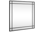 Vidaxl Specchio Da Parete Nero 60X60 Cm Quadrato In Ferro