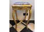 Casa Padrino Tavolino Barocco Oro/Grigio - Tavolino Quadrato In Stile Antico Con Piano In Marmo - Mobili Da Salotto In Stile Barocco - Mobili Barocchi