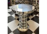 Casa Padrino Luxury Side Table Silver Ø 38 X H. 48 Cm - Tavolo Rotondo In Alluminio - Mobili Soggiorno - Mobili - Mobili Di Design - Arredamento - Arredamento Di Design