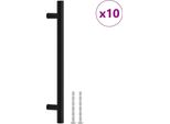 Vidaxl Maniglie Per Mobili 10 Pezzi Nero 160 Mm Acciaio Inox