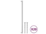 Vidaxl Maniglie Per Mobili 20 Pezzi Argento 480 Mm Acciaio Inox