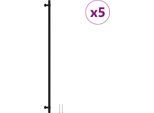 Vidaxl Maniglie Per Mobili 5 Pezzi Nero 480 Mm Acciaio Inox
