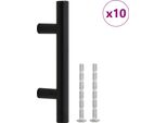 Vidaxl Maniglie Per Mobili 10 Pezzi Nero 64 Mm Acciaio Inox